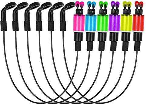 aqxreight Indicateur de Morsure de Pêche à la Carpe, pour Alarme de Morsure, Ligne d'outils de Pêche à la Carpe, Chaîne Réglable en Acier Inoxydable, Lueur en Caoutchouc, Haute visibilité (Pas pour