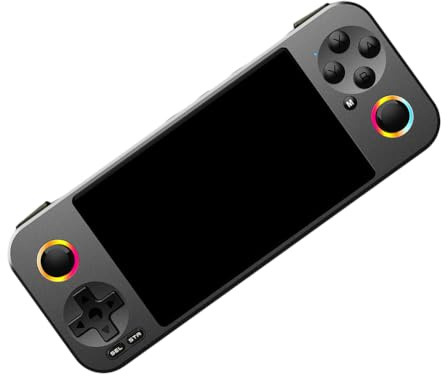 Handheld-Spielkonsole, 4,5-Zoll-Retro-Spielkonsole mit über 18.000 vorinstallierten Klassikern, Open-Source-Linux-System, Unterstützt Joystick-Atemlicht, tragbares Handheld-Videospiel (Schwarz)