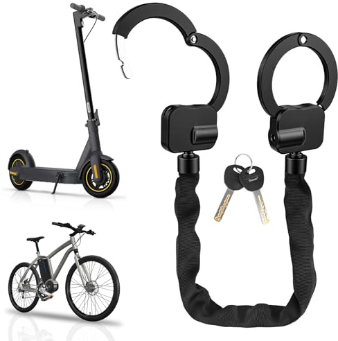 GuKKK Antivol Trotinette Electrique, 72CM Cadenas Trotinette Electrique Renforcé avec Clés,Antivol Sécurisé pour Scooter, Vélo et Trottinette Électrique