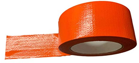 6 Rouleaux adhésif ORANGE dos toilé 48 mm x 25 m gaffeur, ruban adhédif pour marquage au sol, signalisation, créer bande adhésive respect des distances