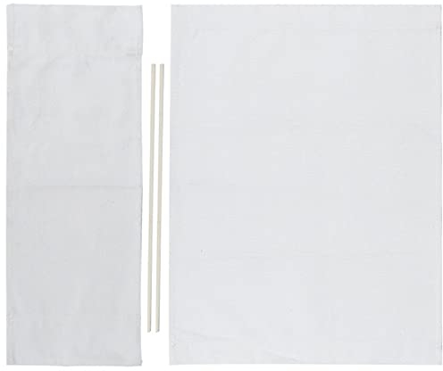 Telituny 1 Set Chair Canvas, Beiläufige Abnehmbar Waschbar Klappstuhl Regiestuhl Hocker Protector, Sitz Rückenlehne aus Segeltuch für Stoffstühle Home Director Stuhl, Stuhlhussen Weiß