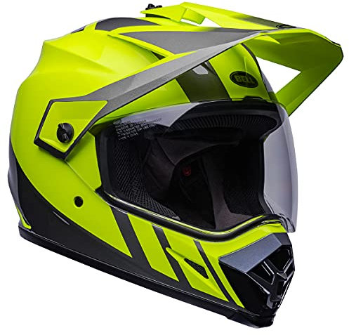 Bell MX-9 Adventure MIPS Motorradhelm (Dash Hi-Viz Gelb/Grau – Medium)