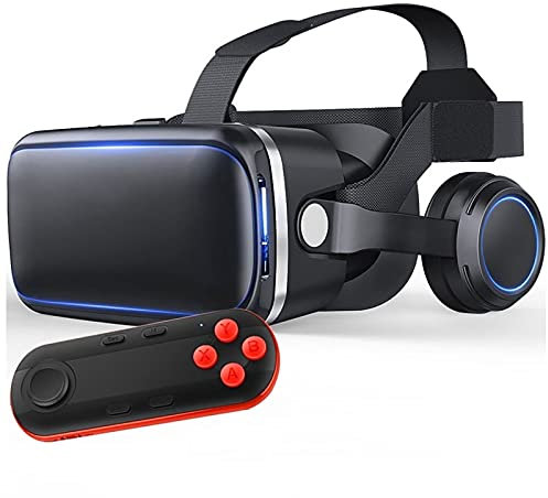 Auriculares VR Gafas 3d Gafas Realidad Virtual Sonido Estéreo 3D Auriculares Realidad Virtual Para Juegos Realidad Virtual Con Mando Distancia Compatible Todos Teléfonos Inteligentes ( Color : 6051 )