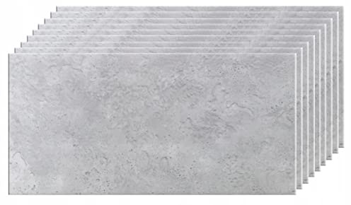 DECCART Paneele Betonoptik Grau 100x50 cm 4 Stück | 2 m², Wand-Paneele in Deckenpaneele Wandverkleidung Deckenverkleidung mit Beton-Imitat Wandplatten aus Polystyrol XL