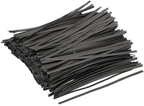 PATIKIL Twist Ties 5.9 Paper Closure Tie for Party Tying Gift Bags, Candy, Bread, Arts Crafts Black Pack of 1500