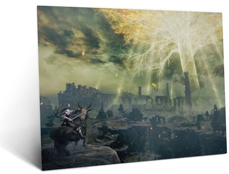 Displate Elden Ring Metal Poster Magnetische Befestigung Offiziell Lizenziert Bilder Lands Between - The Erdtree Governs All Poster 32x45cm