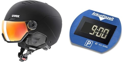 uvex Wanted Visor Skihelm für Damen und Herren mit Visier individuelle Größenanpassung Black & Needit Park Lite Parkuhr mit Zulassung vom Kraftfahrt-Bundesamt Spart Zeit und Geld Dank automatischer