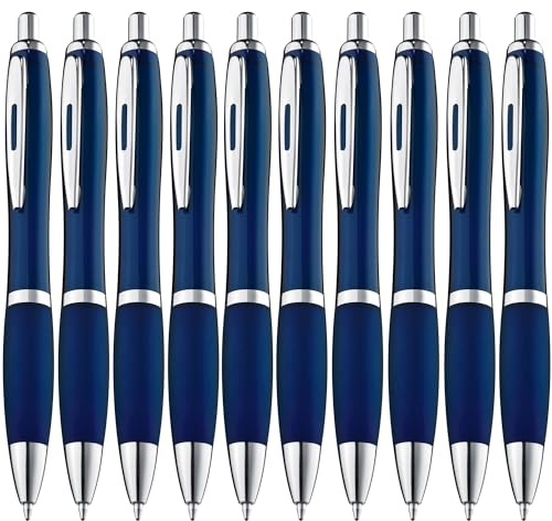 ZENSCRIBE Ergonomischer Kugelschreiber 10er Pack Blau