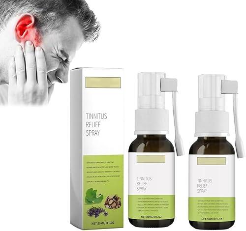 Brianelle Auridrip Tinnitus Relief Spray, Medilisk Tinnitus Relief Spray, Tinnitus Relief für klingende Ohren, Echo Ease Tinnitus Inhalator (2 Stück)
