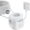 LENCENT Cubo Regleta Enchufes 10M con Enchufe Plano Regleta para Uso Interior, 8 En 1 Regleta Enchufes Plano con 4 Tomas de CA, 3 USB y 1 Tipo C para Familia, Cocina y Oficina