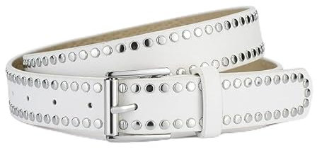 Punk Gürtel Nietengürtel Damen und Herren Gürtel Kunstleder Einfarbig Punk Style Cosplay Gürtel Hip Hop Gürtel Rock Gürtel