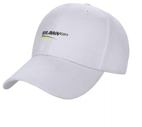 COSIUOS Logo Brawn GP F1 T Shirt Classique Casquette de Baseball Nouveauté Chapeau Chapeau de Golf Homme Casque de sécurité Femme Homme