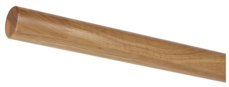 TIBU Eiche keilgezinkt Holz Handlauf Geländer 0,3m - 6m, Länge 60 cm ohne Halter