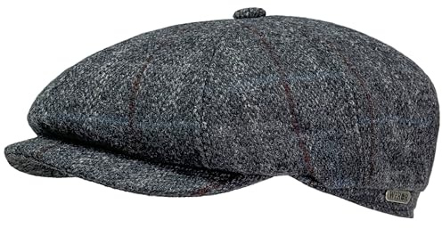 WEROR Schiebermütze Herren – Schirmmütze Flatcap Herrenmütze mit Schirm – Mütze mit Steppfutter - 100% Wolle – WEROR-433.1