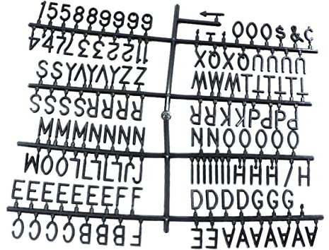 Lurrose 5er-pack Filz-buchstabentafel-alternative – Buchstabentafel Aus Kunststoff Für Zuhause Büro Klassenzimmer