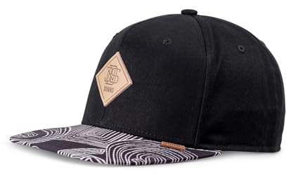 Djinns 6P SB MA Pattern Rev. Keps Damer/Herrar - snapback cap basebollkeps flat brim hatt Snapback, med skärm Vår-sommar Vår Sommar - One Size svart