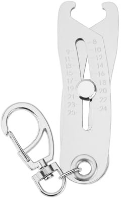 Create idea 1 pz. Dispositivo portatile per il controllo preciso delle dimensioni delle filettature Portachiavi Misuratore delle dimensioni dei bulloni Pollici e metrici