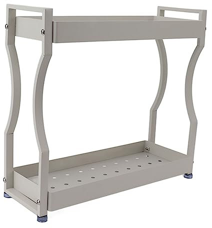 Kaffee-Bar-Aufbewahrungsregal, doppellagig, Edelstahl, Küchenaufbewahrung, Organizer, Getränkewagen, Mehrzweckbar, Servierwagen (30 cm), Kaffeestation-Organizer mit Rollen für H