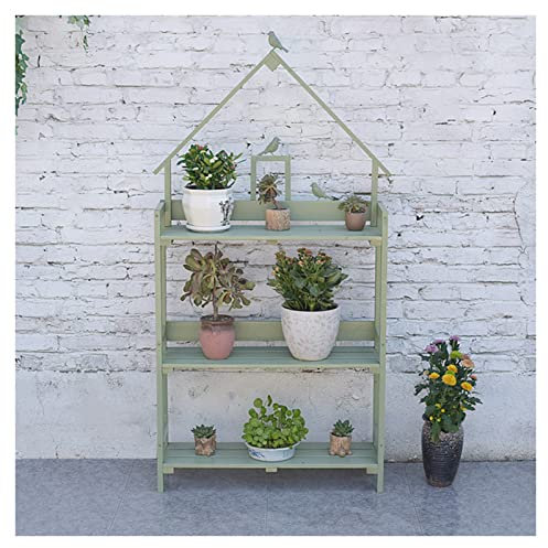 Supporto per piante da esterno a 3 ripiani con armadietto e postazione di lavoro, tavolo da giardino verde per patio, 80 x 25 x 160 cm