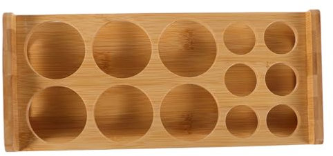 Zerodeko Plateau De Service Pour Verres à Liqueur Étagère De Présentation Bambou Support De Rangement Pour Bar Et Maison