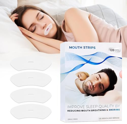 XFSRG 120er Pack Premium Mundpflaster gegen Schnarchen als effektiver Schnarchstopper zur Verbesserung der Schlafqualität mit hautfreundlichem Material für erholsame Nächte