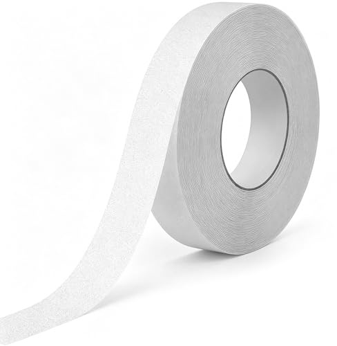 WUBAYI Nastro antiscivolo 2,5 cm x 10 m, nastro di sicurezza trasparente per scale, pellicola adesiva antiscivolo impermeabile per interni ed esterni, bagno e scale