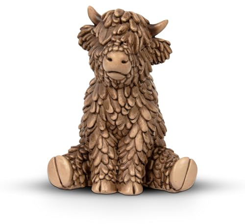 Lesser & Pavey Hughie Highland Cow 3 Decor Figurine | Decorative Accent, Elegant Display Piece, Beautiful Artistic , Ideal for Home and Office Decor, Wonderful Present