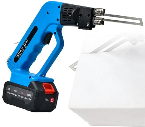 VNATWGOO Cuchillo De Calor Industrial, Herramienta De Corte A BateríA con Caja De Herramientas, para Ranurar Espuma, Esponja Y Cortar PláStico