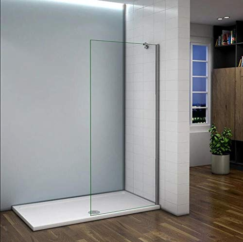 Mamparas de ducha Frontales Puerta fijo Cristal 5mm Antical Barra 50cm, (84.8-86.8) x190cm