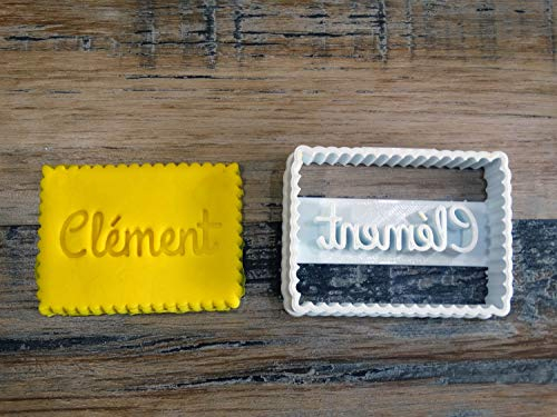 ELACE Emporte Pièce Biscuit Beurre A Personnaliser Avec Prénom - Moule Petit Beurre - Emporte Piece Avec Prénom Biscuits, Gâteaux, Décorations - Idéal pour Cuisson, Artisanat, Enfants et Adultes
