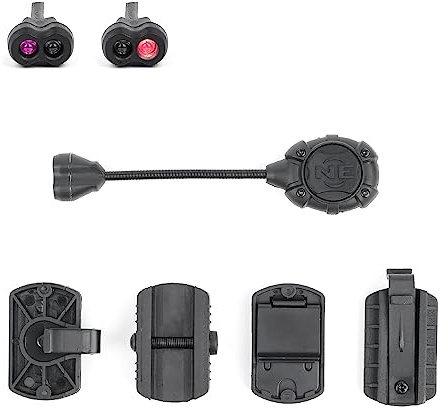 NECARL Taktische Helmlampe, IR & rote LED-Aufgabenlampe, 4 Halterungszubehör | Überlebens-Signalleuchte für Fast Mich Helm MOLLE-System, 20 mm Picatinny-Schiene für Outdoor-Sportarten