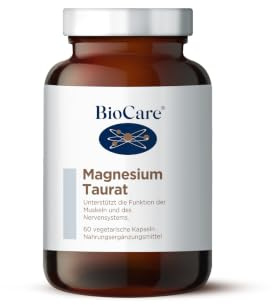 BioCare Magnesium Taurat, 60 Kapseln | Immunsystem stärken, Normale Muskelfunktion