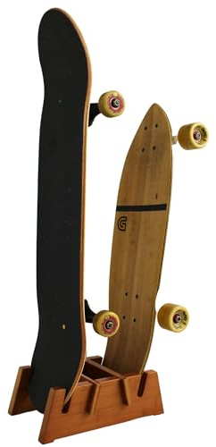 Support de Sol pour Skateboard pour Deux Planches | Présentoir de Sol en Bambou de qualité supérieure par COR Surf
