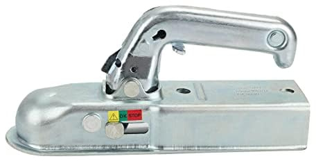 Holdfiturn Heavy-Duty Trailer Hitch 50mm - Easy-Install Tow Coupling up to 800kg for Light Non-Braking Trailers