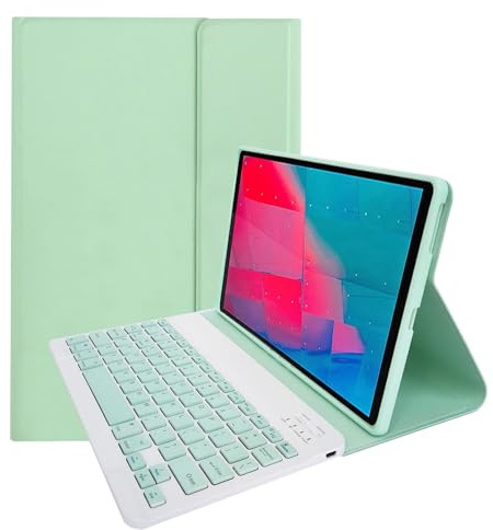 leleyo Tastatur hülle für Lenovo Tab M10 Plus 10,3 Zoll FHD (TB-X606F/TB-X606X) / K10 (TB-X6C6) Hülle mit Tastatur magnetische abnehmbare QWERTY für Tab M10 Plus，Grün