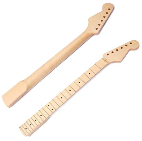 LVYUDS 22 Bünde Gitarrenhals, ST E-Gitarrenhals 26.6 Zoll Kanadischer Ahorn Hals Zubehör Ersatz für Elektronische Gitarre Liebhaber