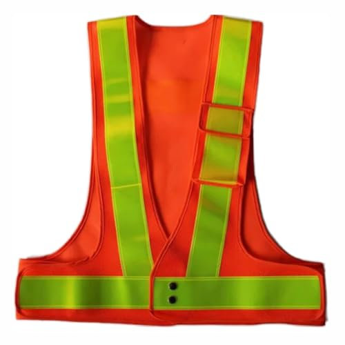 BIVVI Reflektierende Weste, Fluoreszierendes Gelb, Sicherheits-Selbstverteidigungskleidung, leuchtendes Klebeband, Baustelle, hohe Sichtbarkeit