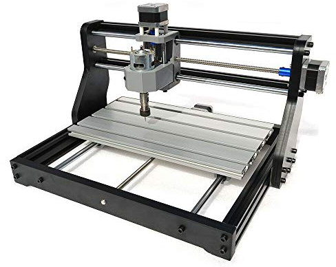 Fraiseuse CNC 2 en 1 équipée d'un logiciel de contrôle professionnel GRBL + 10 forets - Machine à graver laser DIY - Zone 300 x 180 x 45 mm - Carte de circuit imprimé pour bois, acrylique et plastique