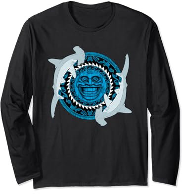 Hammerhai Tiki Totem Langarmshirt