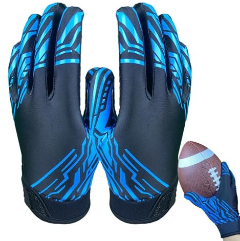 Fußballhandschuhe für Jugendliche, Empfängerhandschuhe für junge Fußball | Fußball-Empfangshandschuhe für Männer, 2 Stück, Fußballhandschuhe, leistungssteigern, klebrige Handschuhe für eine