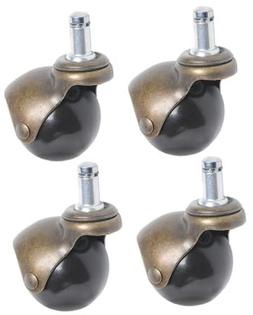 Gatuida 4stücke Kugelrolle Lenkrolle in Antiker Bronze Swivel Ball Caster Für Möbel Stuhl Antike Bronze Caster Wheels Für Home Office Kurzflorige Teppiche