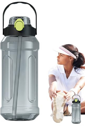 Jubilofex Bottiglia di acqua da palestra, bottiglia d'acqua sportiva, Doppio bevente beccuccio tubling, bottiglia d'acqua sportiva a doppio consumo di grande capacità con per adulti e adulti
