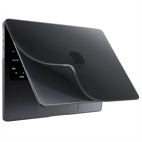 Alogy Hülle kompatibel für Macbook Air 15 M2/M3/M4 2023/2024/2025, Ultradünne flexible Schutzhülle, Hülle Kompatibel für MacBook Air 15, rutschfest transparent matt schwarz