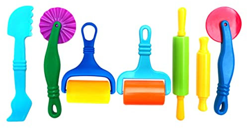 Supvox 7stücke Teiliges Knetroller Aus Langlebigem Kunststoff Inkl Handlicher Clay Rolling Pin Kreatives Knetwerkzeug Für Junge Mädchen Ab Jahren Fördert Feinmotorik Kreativität Und Gemei
