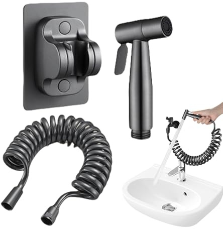 Douchette WC,Accessoire de Bidet à Main - avec Poignée Ergonomique, Économiseur d'Eau, et pour Lavage Bébé et Nettoyage Évier Cuisine