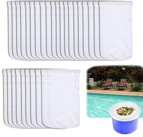 30 Pièces Chaussette Skimmer De Surface Piscine, Chaussette Skimmer Piscine, Chaussettes Filtre Panier, pour Filet Pool Surface, Floculant Piscine Chaussette