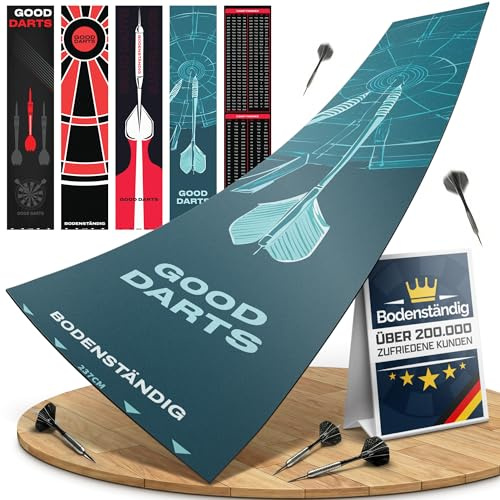 BODENSTÄNDIG® Alfombra de Dardos con línea de Tiro - Blueprint