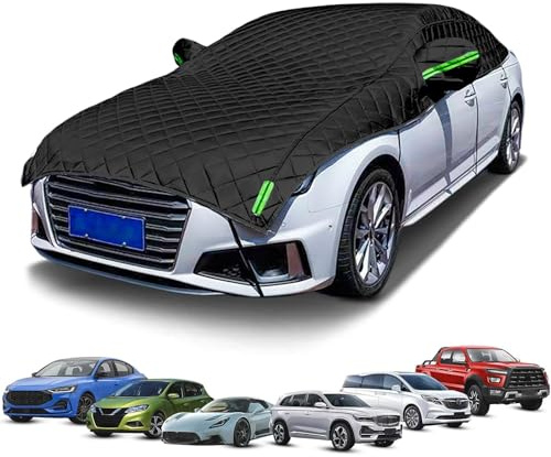 Demi Bache Voiture Anti Grêle pour Tesla Model Y Juniper SUV 2025,Housse de Protection Anti-grêle,Coton Épais,Protection Tous Temps Exterieur Bâche de Voiture,Anti-UV,Résistante aux Rayures