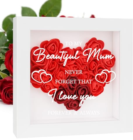 Mothers Day Photo Frames Forever Roses Flower Box Mum Birthday Gifts Best Mum Gift From Daughter Mummy Gift For Mum Flowers Gift Presents For Mum Shadow Box Mum Christmas Valentines Presents