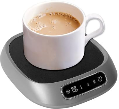 Coffee Mug Warmer, USB Smart Cup Warmer, with 3 Temperature Control 55℃ / 65℃ / 85℃, Cup Warmer for Heating Coffee Tea Milk (Grey)